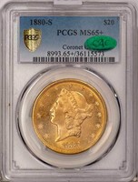 $20 1880-S PCGS MS65+ CAC