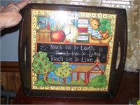 TEACH ME TO LAUGH - WOOD TRAY