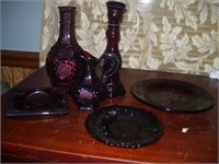 VINTAGE LOT - RUBY RED GLASSWARE