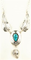 Jewelry Sterling Silver Turquoise Necklace