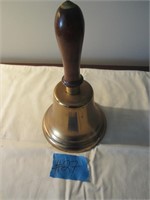 Brass Bell With Wooden Handle (10.75" x 6")