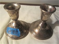2 Sterling Weighted #74 Preismer Candle Holders