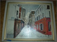 Large Maurice Utrillo Print Of Street Scene