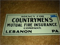 Agency for Countrymen's Tin Advertising Sign