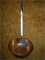 Copper Ladel With Rod Iron Handle