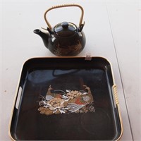 Tea Pot and Serving Tray