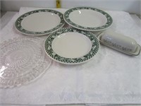 Vintage Cake Plate,Butterdish,Dishes