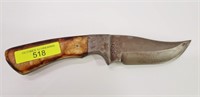 STAMPED " RANCH 101" 8.5 INCH BONE HANDLE KNIFE