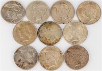 Coin 10  Peace  Silver Dollars Nice