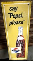Pepsi Cola SST "Say Pepsi Please" Sign