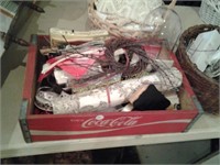Coca Cola crate with crafts