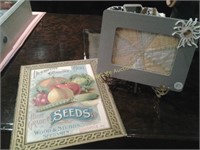 Vintage add and picture frame