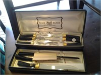 Regent Sheffield 24K gold plated knive set