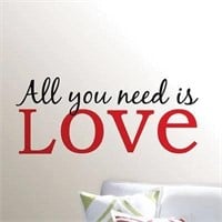 WallPops All You Need Is Love Wall Quote