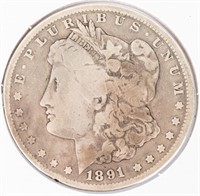 Coin 1891-CC  Morgan Silver Dollar in Good