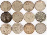 Coin 12 Peace  Silver Dollars
