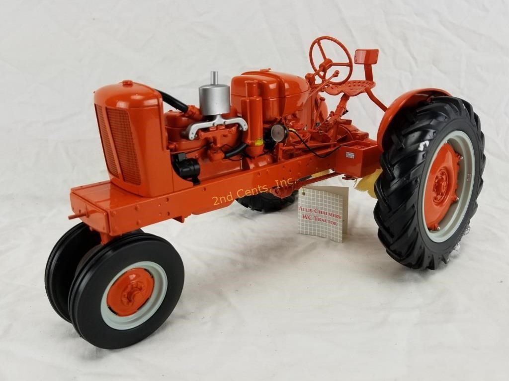 Allis-Chalmers FRANKLIN MINT THE ALLIS-CHALMERS WC TRACTOR 1/12 SCALE WITH COA & BOX NO HOOD 