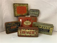 6X ASSORTED VINTAGE TINS INCLUDES CAPSTAN,