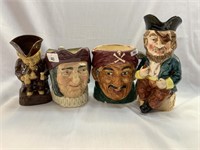 4X ASSORTED CHARACTER JUGS