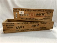 2X OLD "KRAFT" CHEESE BOXES