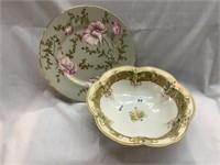 NIPPON HAND DECORATED BOWL AND COALPORT PLATE