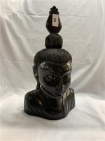 CARVED AMBOYNA DIETY FIGURE 38CM