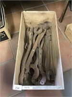 BOX LOT OF ANTIQUE SPANNERS