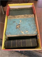 BOX OF ANTIQUE BOOKS