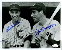 DiMaggio and Bob Feller Signed 8 x 10 Photo.