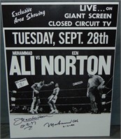 Ali-Norton Boxing Poster Signed.