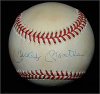 Mickey Mantle Single Signed Ball.