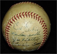 1949 Brooklyn Dodgers Partial Team Ball Signed.