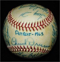 1963 Detroit Tigers Team Signed Baseball w/JSA LOA