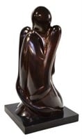RIC McCLAIN ABSTRACT NUDE BRONZE SCULPTURE, SOLUS