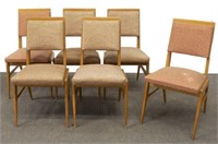 (6) FRENCH MID-CENTURY MODERN DINING CHAIRS