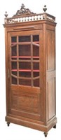 FRENCH HENRI II STYLE OAK GLAZED BOOKCASE