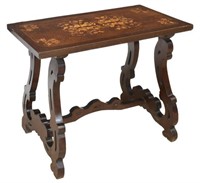 SPANISH MARQUETRY INLAID SIDE TABLE