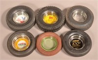 6 Advertising Tire Form Ash Trays