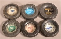 6 Advertising Tire Form Ash Trays