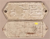 2-Stamped PRR Schematic Plates. 1 Metal,1 Cast
