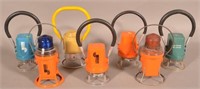 7 Hand-Held Battery Lanterns, 2 Mkd. Conrail