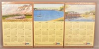 3 Amtrak Calendars 1988-1990
