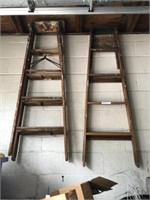 2  5" Wooden Step Ladders