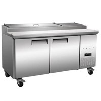 67" Refrigerated Prep Table with Two Doors - New