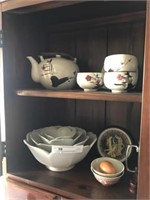 Contents of Hutch Shelves and Top Drawers