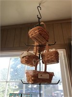 5 Various Longaberger Baskets with Hanging Hook
