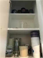 Contents of Cabinets Surrounding Refrigerator