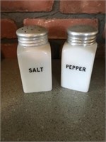 Vintage Opaque Salt and Pepper Shakers