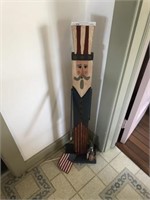 Wooden Patriotic Uncle Sam