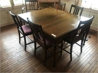 7pc Depression Era Table and Chair Set